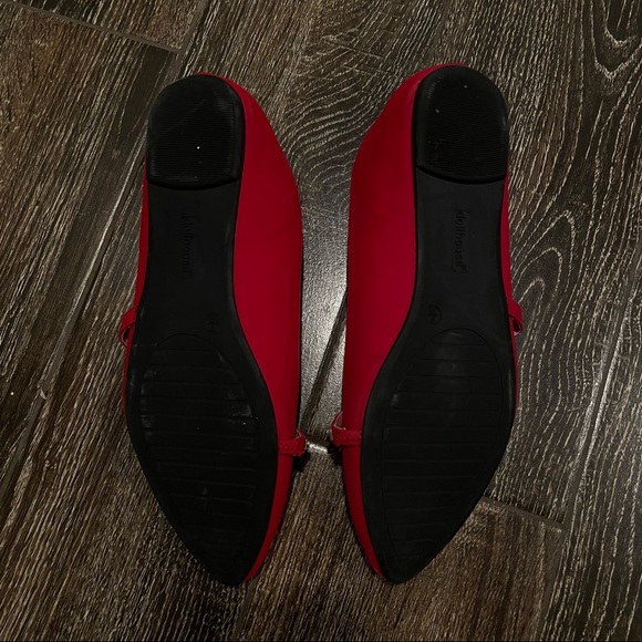 Red Pointed Toe Dollhouse Classy Flats - Picture 4 of 5